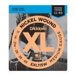 D'Addario EXL115W Nickel Wound Medium/Blues-Jazz Rock Wound 3rd Electric Guitar String Set