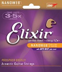 Elixir 16052 Light Phosphor Bronze with NANOWEB Coating Acoustic Guitar String Set