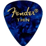 Fender 351 Shape Thin Blue Moto Celluloid Pick -12 Pack-
