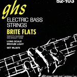 GHS ML3075 Bright Flats Flatwound Electric Bass Strings