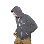 Promark Gray zip-up hoodie with Promark logo; US Made, PM02L