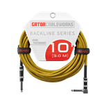 Gator CableWorks Backline Braided 10-foot Instrument Cable; GCWB-INS-10RABR