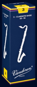 Vandoren Traditional Bass Clarinet Reeds; 5 Box