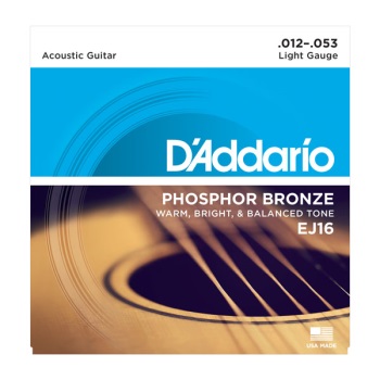 D'Addario EJ16 Phosphor Bronze Light Acoustic Guitar String Set
