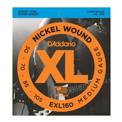 D'Addario EXL160 XL 50-105 Long Scale 4-String Bass String Set