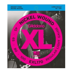 D'Addario EXL170 XL 4-String Bass Long Scale Regular Light String Set