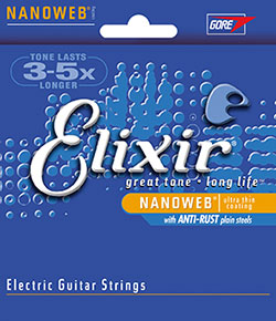 Elixir 12002 Super Light Nickel Plated Steel with NANOWEB Coating Electric Guitar String Set