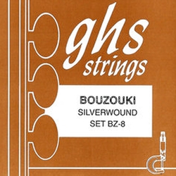 GHS BZ8 Bouzouki Loop End Silverwound String Set