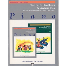 Alfred Ear Training Teacher's Handbook and Answer Key Levels 1-3; 00-14536