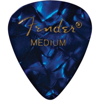 Fender 351 Shape Medium Blue Moto Celluloid Pick -12 Pack-