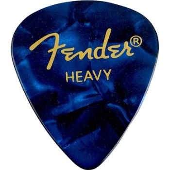 Fender 351 Shape Heavy Blue Moto Celluloid Pick -12 Pack-