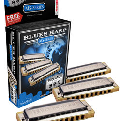 Hohner Blues Harp MS Pro Harmonica Pack