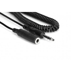 Hosa HPE325C Coiled Headphone Extension Cable