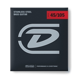 Dunlop Stainless Steel 4-String Bass String Set; DBS45105