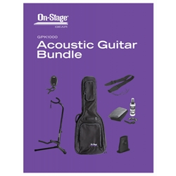 On Stage Acoustic Guitar Bag & Accessory Bundle; GPK1000