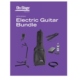 On Stage Electric Guitar Bag & Accessory Bundle; GPK2000
